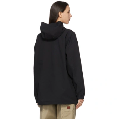Shop Acne Studios Black Hooded Anorak Jacket In 900 Black