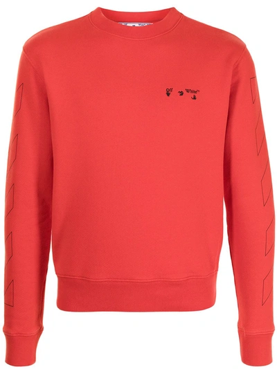 Shop Off-white Logo-print Sweatshirt In Red