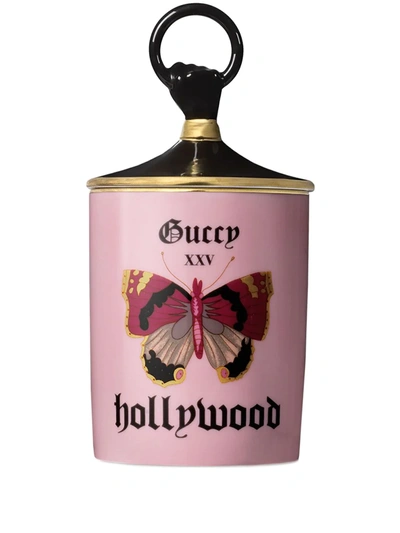Shop Gucci Hollywood Freesia Scented Candle In Pink