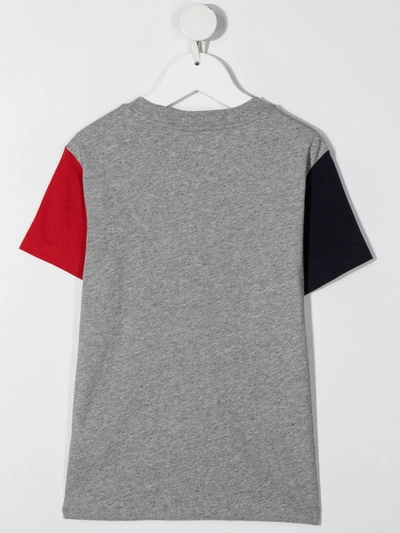 Shop Ralph Lauren Polo Bear Colour-block T-shirt In Grey