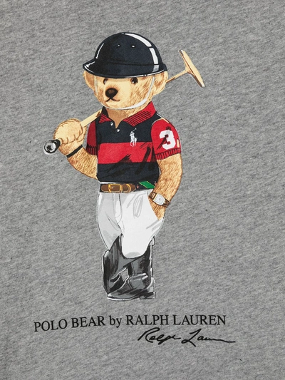 Shop Ralph Lauren Polo Bear Colour-block T-shirt In Grey
