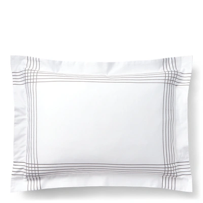Shop Ralph Lauren Organic Cotton Sateen Handkerchief Sham In Graphite