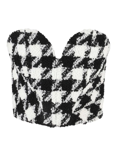 Shop Philosophy Di Lorenzo Serafini Taylor Cropped Top In Black And White