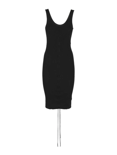 Shop Helmut Lang Viscose Tank Dress In Black