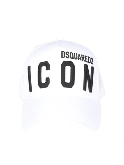 Shop Dsquared2 Idol Cotton Baseball Cap In White