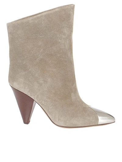 Shop Isabel Marant Lapee Ankle Boots In Grey