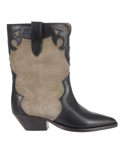 Shop Isabel Marant Duoni Ankle Boots In Dark Grey