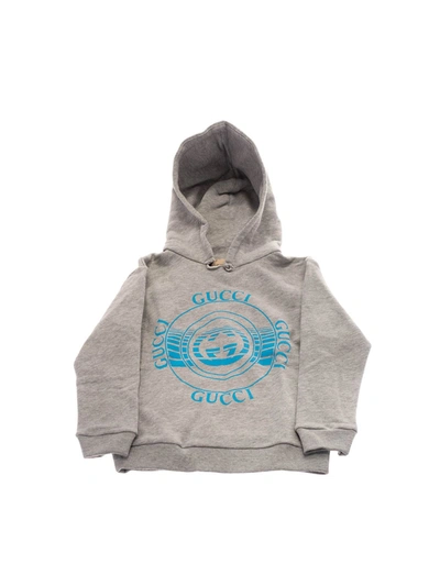 Shop Gucci Kids Disco Hoodie In Grey