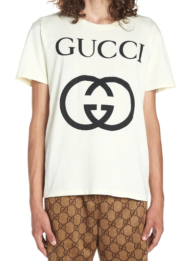 Shop Gucci Over T-shirt With Print In White