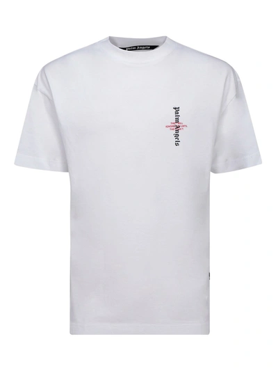 Shop Palm Angels Statement T-shirt In White