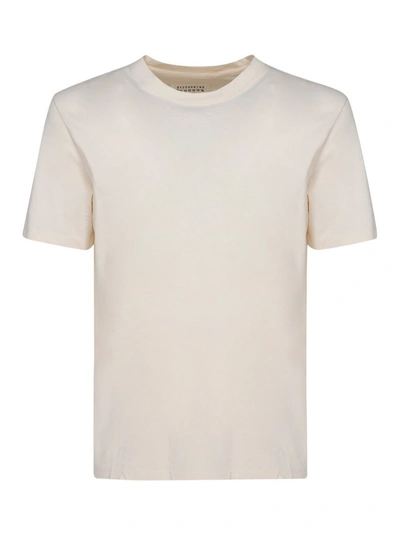 Shop Maison Margiela Set Of Three White Cotton T-shirt