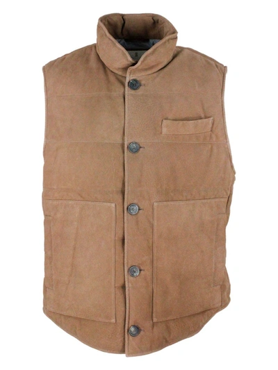 Shop Brunello Cucinelli Pockets Vest In Brown