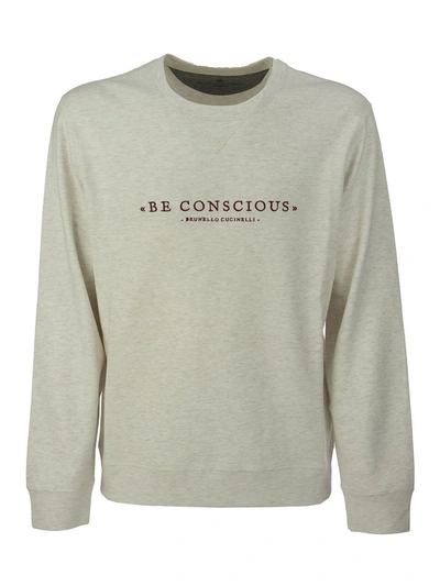 Shop Brunello Cucinelli Be Conscious Sweatshirt In Light Beige