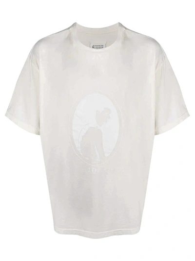 Shop Maison Margiela Cameo Print T-shirt In White