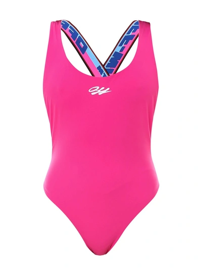 Shop Off-white One-piece Swimsuit In Pink