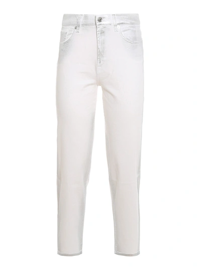 Shop 7 For All Mankind Malia Silver Cloud Jeans In White