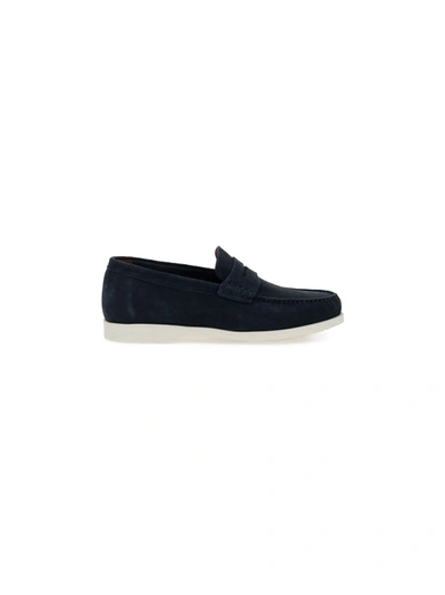 Shop Fratelli Rossetti Loafers In Dark Navy