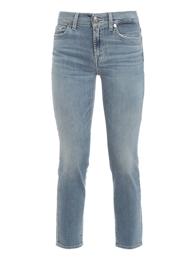 Shop 7 For All Mankind Roxanne Ankle Luxe Vintage Skywalk Jeans In Light Wash