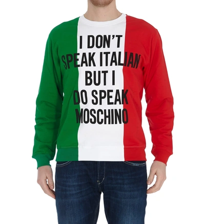 Shop Moschino Logo Sweatshirt In Multicolor