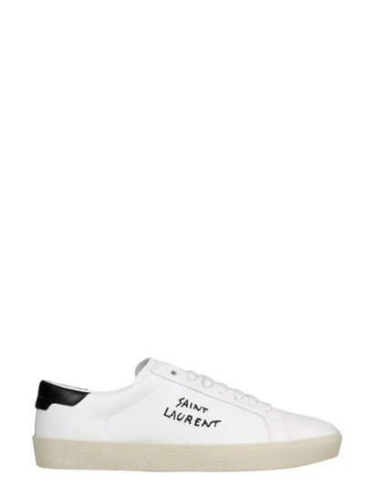 Shop Saint Laurent Sl/06 Court Sneakers In White