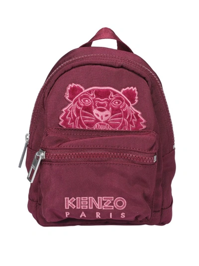 Shop Kenzo Kampus Tiger Mini Backpack In Burgundy