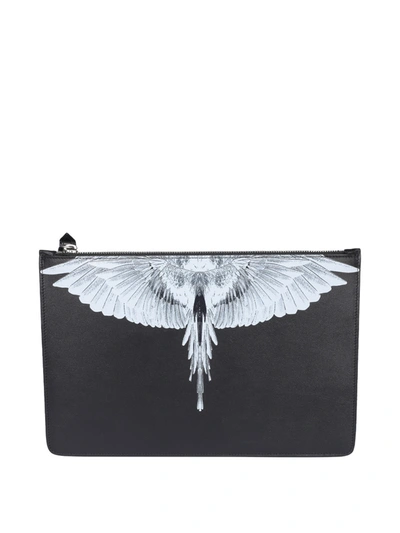 Shop Marcelo Burlon County Of Milan Printed Clutch In Black