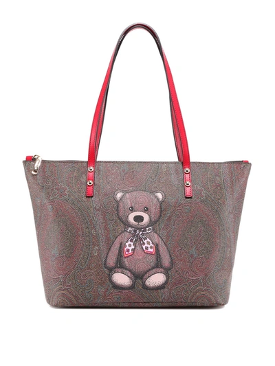 Shop Etro Toys Large Tote In Brown