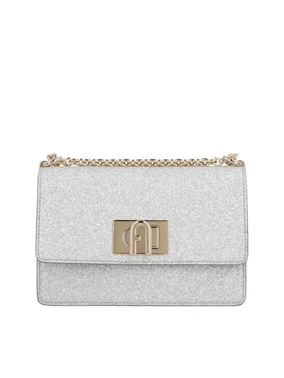 Shop Furla 1927 Mini Crossbody Bag In Silver Color