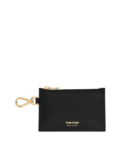 Shop Tom Ford Logo Card Holder In Black