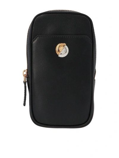 Shop Versace Medusa Demi Shoulder Bag In Black