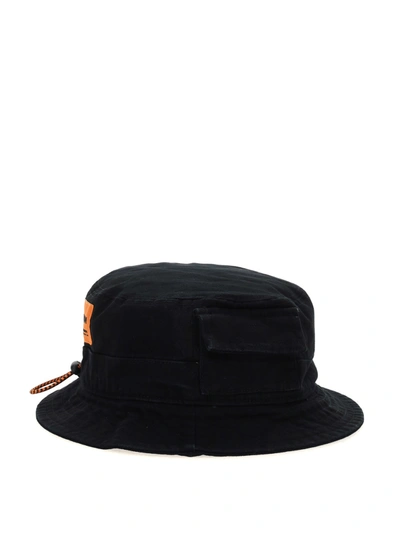 Shop Heron Preston Patch Logo Bucket Hat In Black