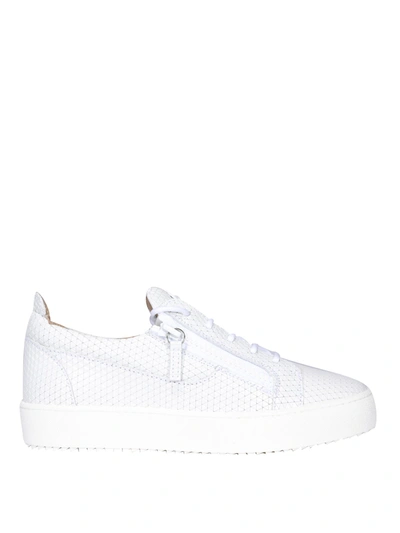 Shop Giuseppe Zanotti Frankie Sneakers In White