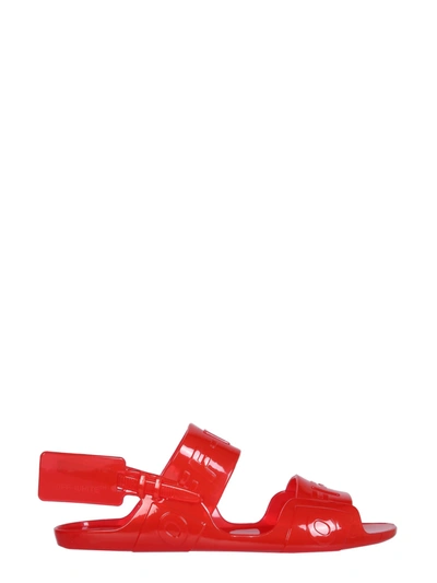 Shop Off-white Jelly Sandals In Rosso