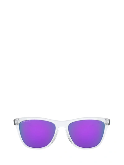 Shop Oakley Oo9013 Polished Clear Sunglasses