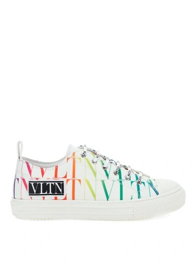 Shop Valentino Giggies Vltn Times Sneakers In White