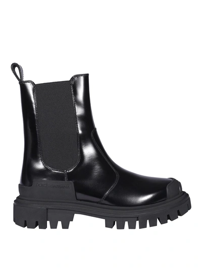Shop Dolce & Gabbana Trkking Chelsea Boots In Black