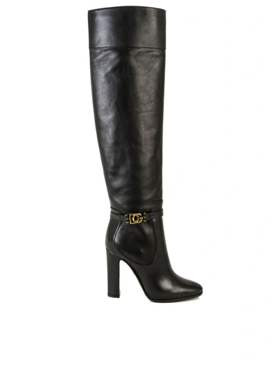 Shop Dolce & Gabbana Dg Logo Boots In Black