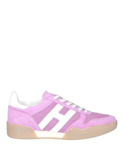 Shop Hogan H357 Sneakers In Dark Pink