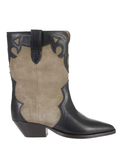 Shop Isabel Marant Duoni Ankle Boots In Taupe