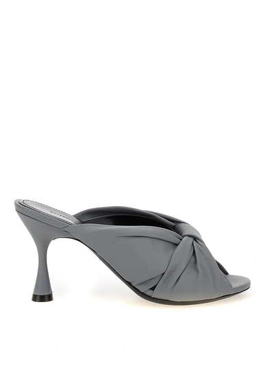 Shop Balenciaga Drapy Sandals In Grey