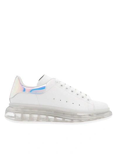 Shop Alexander Mcqueen Oversize Sneakers In White And Holographic