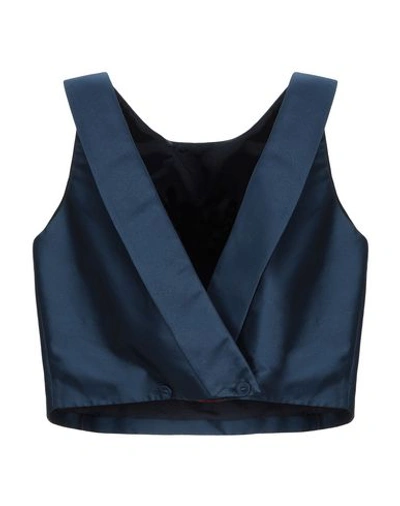 Shop Hanita Woman Top Midnight Blue Size S Polyester, Nylon