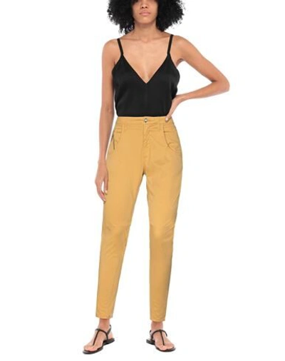 Manila Grace Casual Pants In Yellow