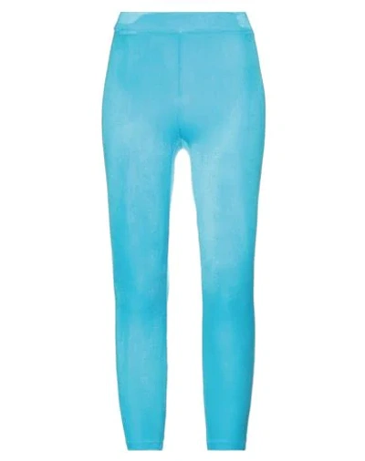 Shop C-clique Woman Leggings Turquoise Size L Polyamide, Elastane In Blue