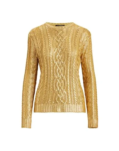 Shop Lauren Ralph Lauren Sweater In Gold