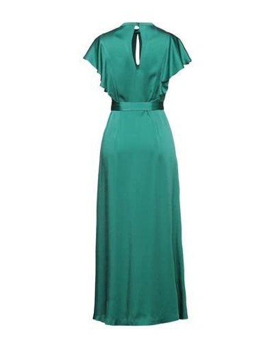 Shop Twinset Woman Maxi Dress Green Size 6 Acetate, Viscose