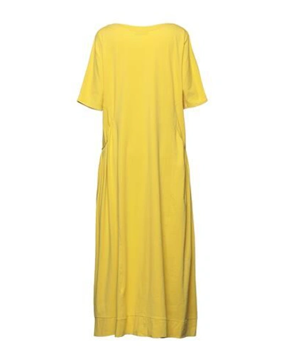 Shop Alpha Studio Woman Midi Dress Acid Green Size 6 Cotton, Elastane