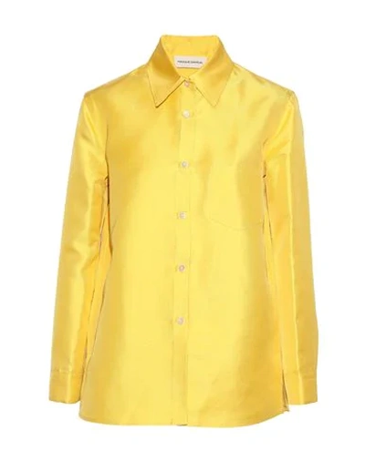 Shop Mansur Gavriel Shirts In Yellow