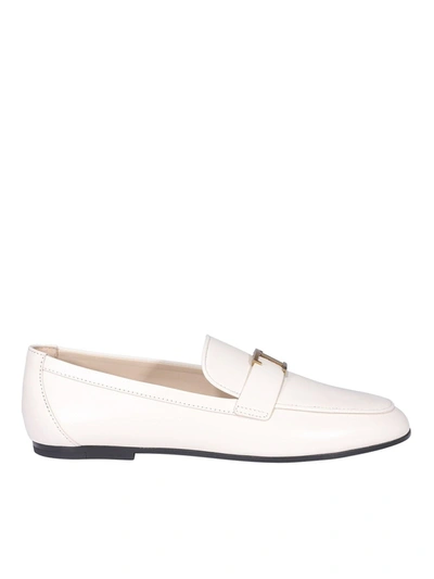 Shop Tod's T-timeless Loafers In White