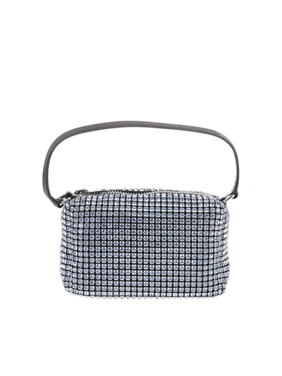 Shop Alexander Wang Heiress Medium Rhinestone Pouch In Blue